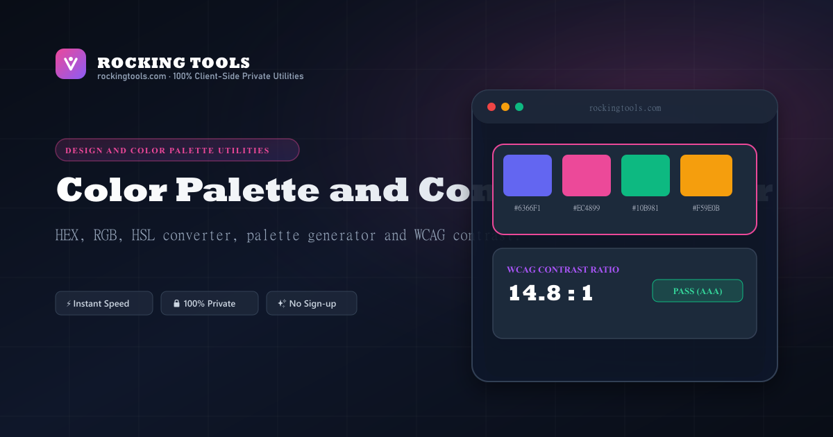 Color Picker and Palette Generator tool preview