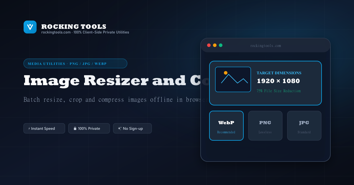 Batch Image Resizer and Compressor tool interface preview