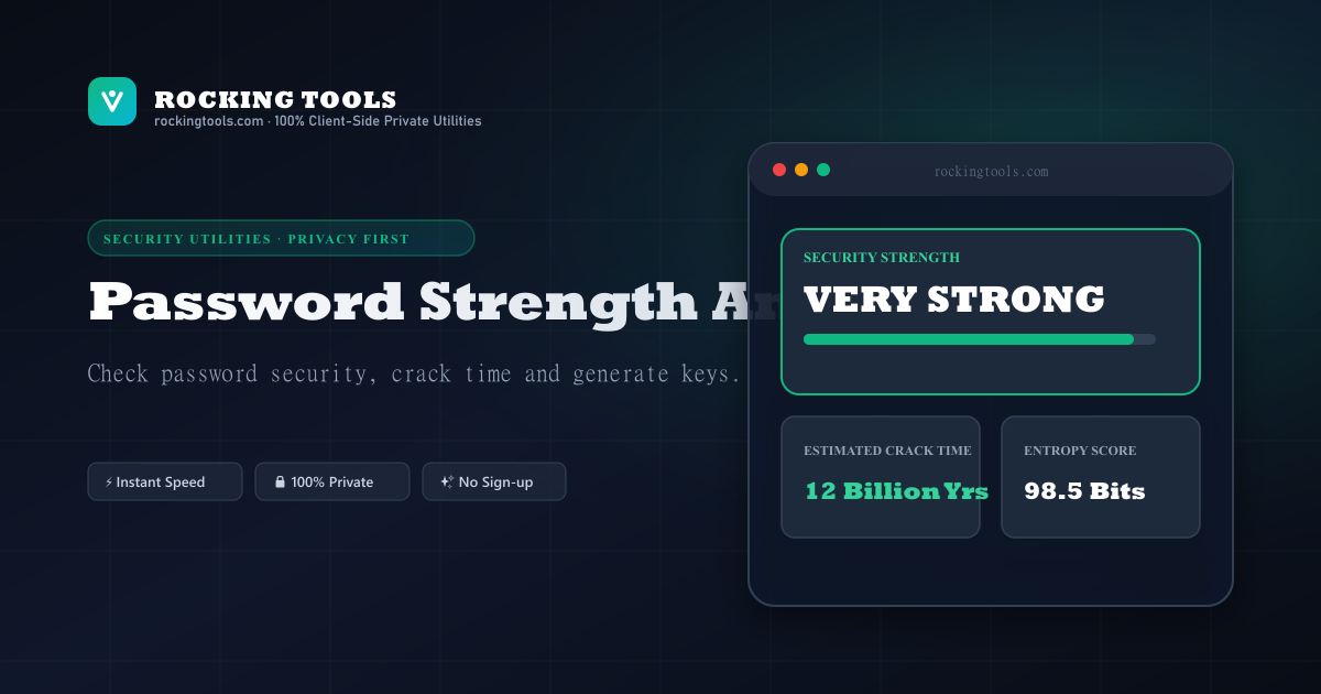 Password Strength Checker and Generator tool preview