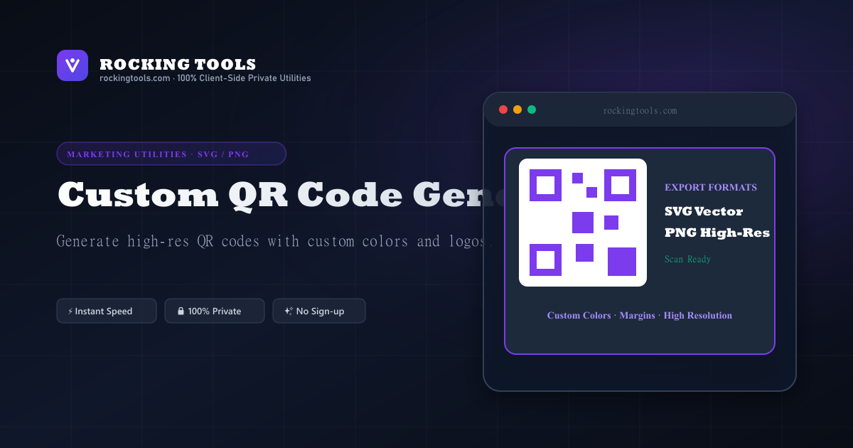 Free Online QR Code Generator with PNG SVG and Wi-Fi mode preview