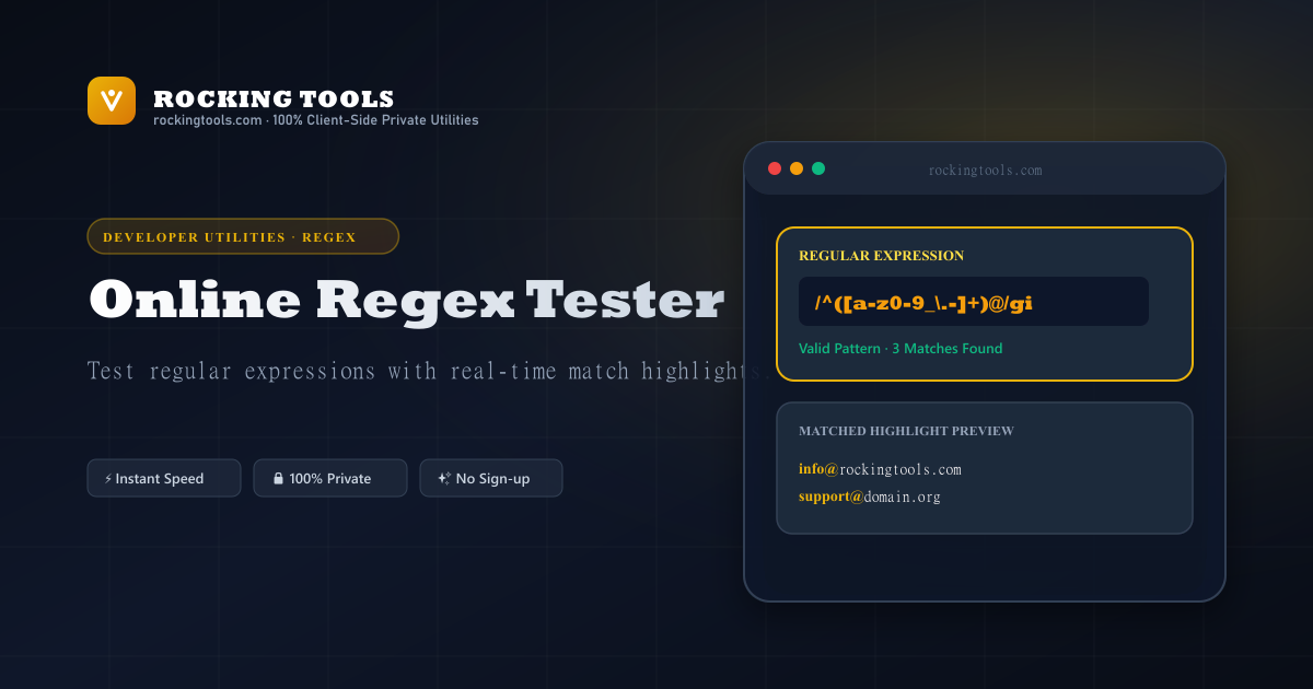 JavaScript Regex Tester and Cheatsheet preview